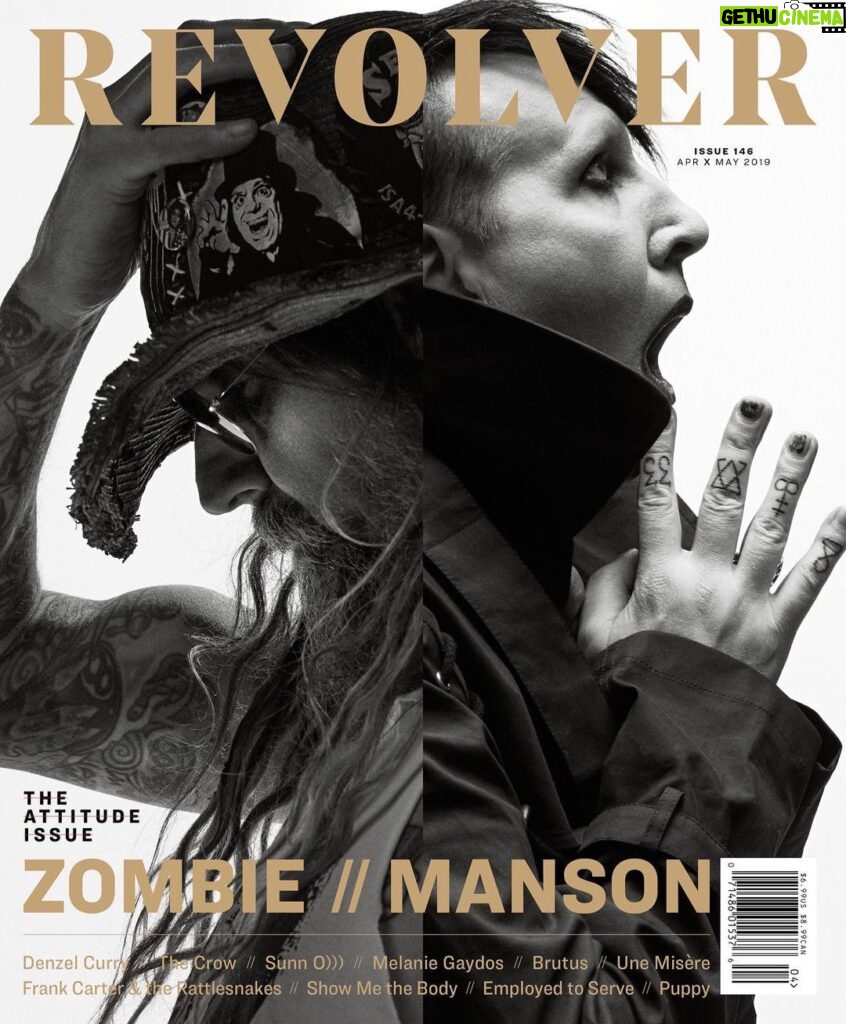 Marilyn Manson Instagram - The Twins Of Evil are coming your way. #robzombie #marilynmanson cover photo by: @travis_shinn