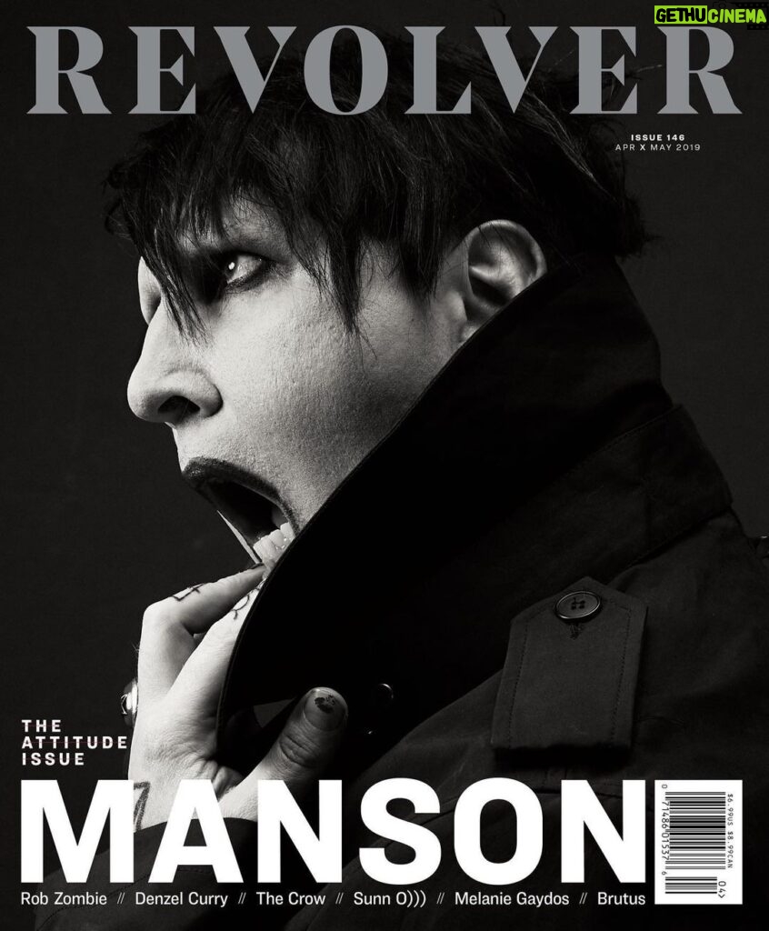 Marilyn Manson Instagram - New @revolvermag #twinsofeviltour Cover photo by: @travis_shinn