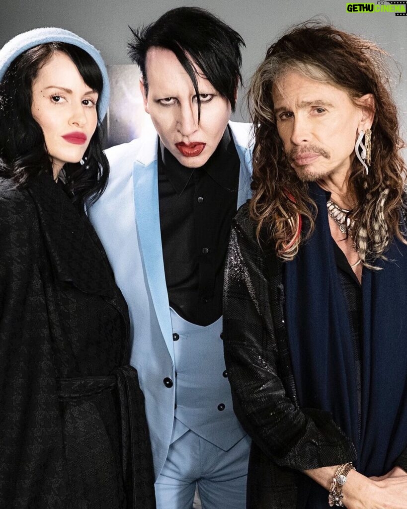 Marilyn Manson Instagram - Dream On... Photo by @rosshalfin. #lindsayusich #steventyler #marilynmanson #johnnydepp #joeperry #alicecooper #hollywoodvampires #taylorswift #tildaswinton #kiefersutherland #wesleysnipes #normanreedus #stephendorff #robzombie #robertpattison #davidbowie