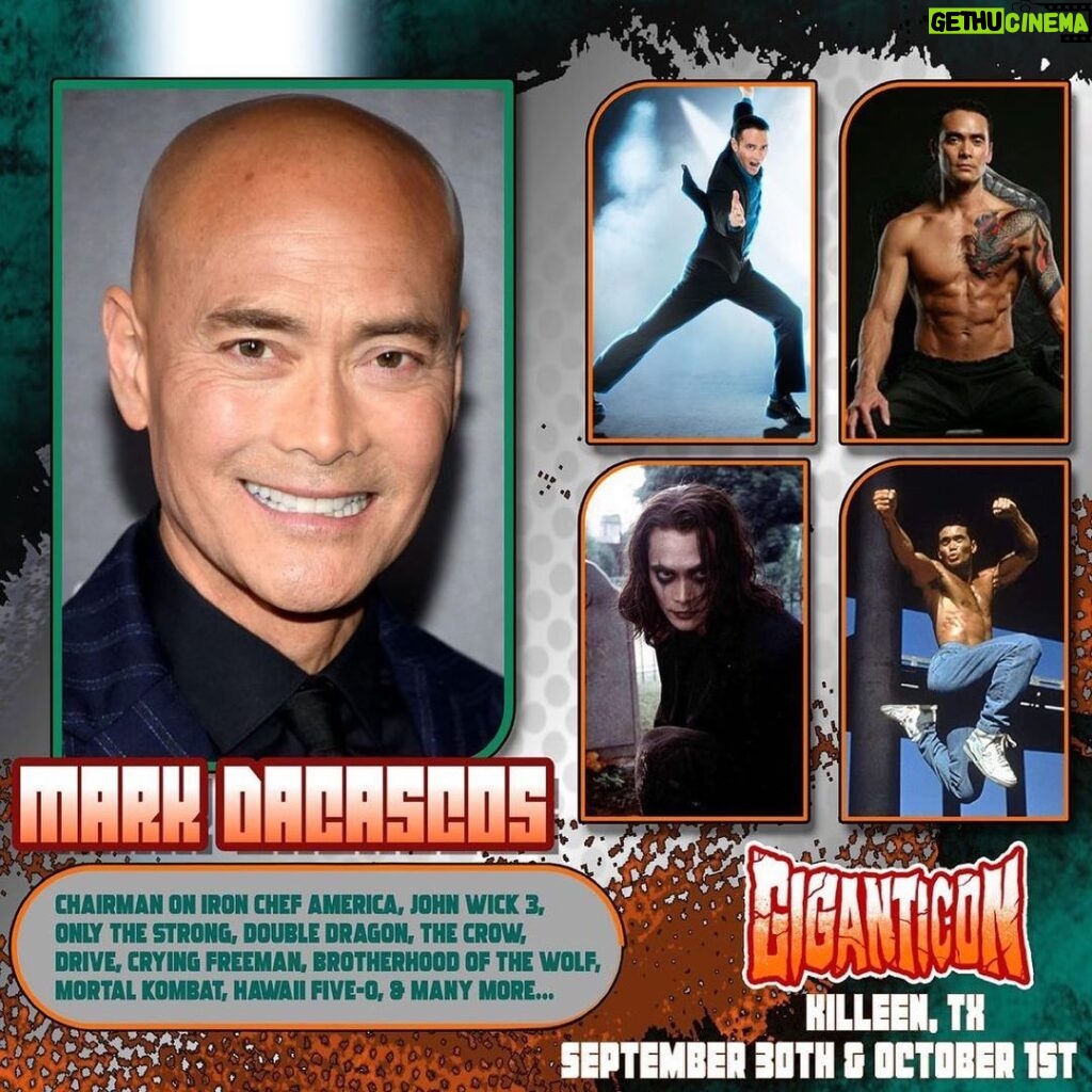 Mark Dacascos Instagram - Aloha! Hope to see you at @giganticontx in Killeen, Texas on Sept. 30th & Oct. 1st. 🙏🏽❤🤙🏽 Repost from @giganticontx •