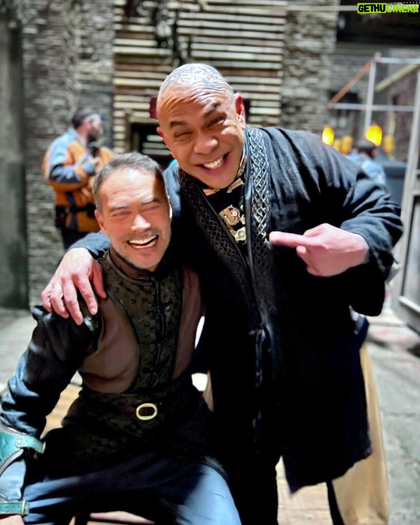 Mark Dacascos Instagram - Lethal+Laughter+Love= Brett Chan @bchanworld Head of @hitzinternational and leader of our action on #WARRIOR @streamonmax #grateful #presence #moments
