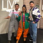 Mark DeCarlo Instagram - Big fun today with my pals @valwarnertv and @ryanchiaverini It was 90’s day! Luckily I still had these overalls in my closet