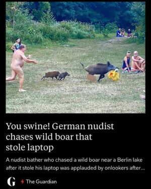 Mark DeCarlo Instagram - Nothing funnier than an angry, naked German