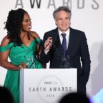 Mark Ruffalo Instagram - Beyond humbled to speak at the #TIME100 Summit and receive the inaugural @time CO2 Earth Award, alongside my sister @gloriawalton and the other incredible honorees. None of this would be possible without the valiant work of @100isnow and our grantee partners—whose stories are often underrepresented due to the intersection of racial and climate injustice. Thank you TIME for letting us center their perspectives as they lead us to a more just future.