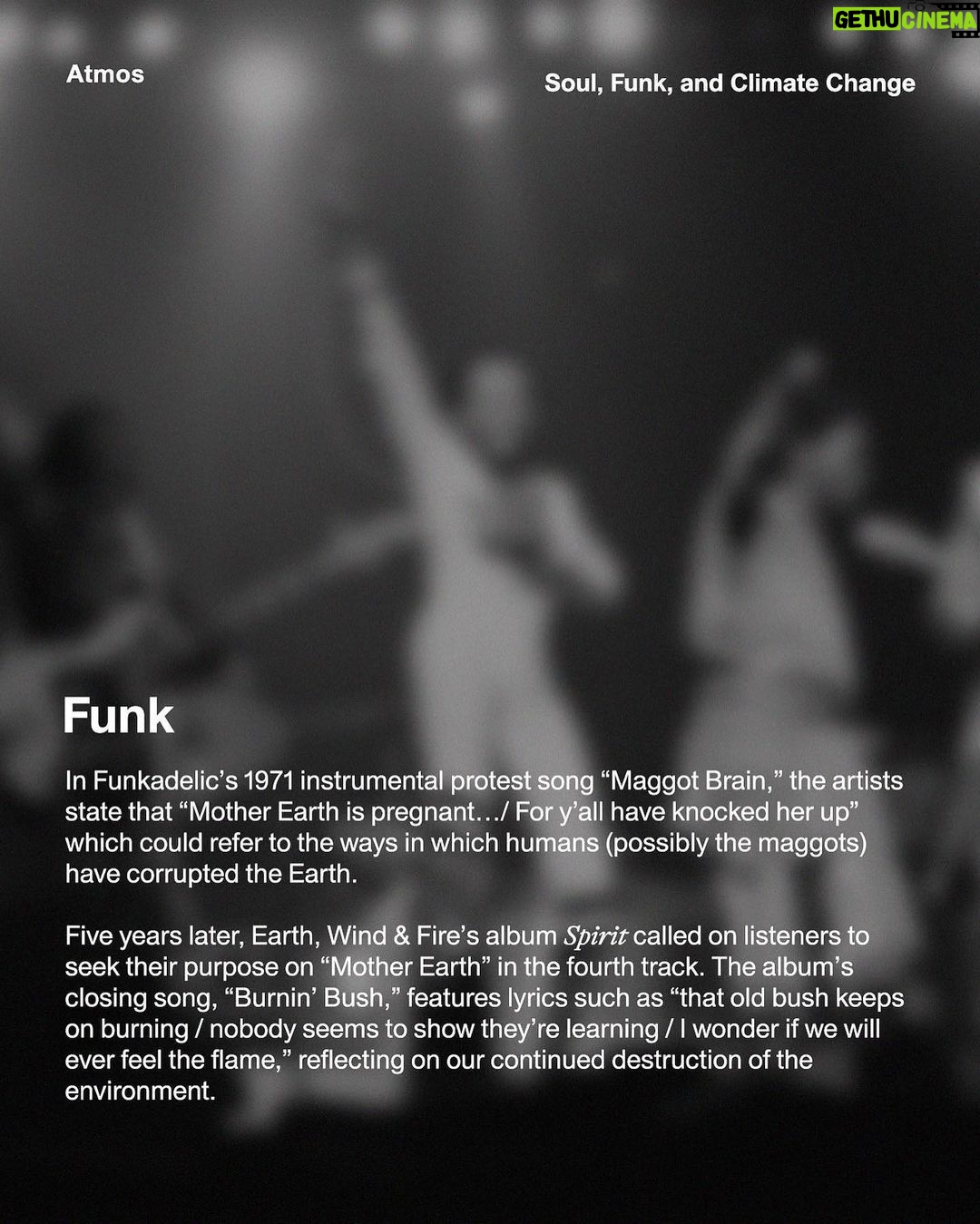 Mark Ruffalo Instagram - In the age of TikTok and the mass consumption of music, we’ve seen a trend of many artists incorporating environmental messages in their songs. However, Black creatives have led the way long before anyone else, which is often overlooked. Let’s celebrate their heart and wisdom from the early days when no other artists were doing it. This #BlackHistoryMonth, I urge you all to learn more about this rich history of a climate awakening in music. Repost from @atmos | Design by @tessaforrest & @trunkarchive