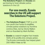 Mark Ruffalo Instagram - Have you joined the climate justice movement yet? @solutions.project works with frontline communities across the US, and you can support them and their grantee partners by switching your search engine to @ecosia, a free green search engine dedicating 100% of its profits to climate action. For one month, any additional Ecosia profits in the US are going directly to The Solutions Project. We’re making progress for the planet, and you can be part of it 🌎💚 Switch to Ecosia at ecosia.co/mark or at the link in bio #climatejustice #ecosiaxthesolutionsproject