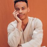 Mark St. Cyr Instagram - In a melanated mood 📸: @theemmaexperience 🧥: @cosstores style: @jareddepriest 👡: @kennethcole #mensfashion #cosstores #hsmtmts Los Angeles, California