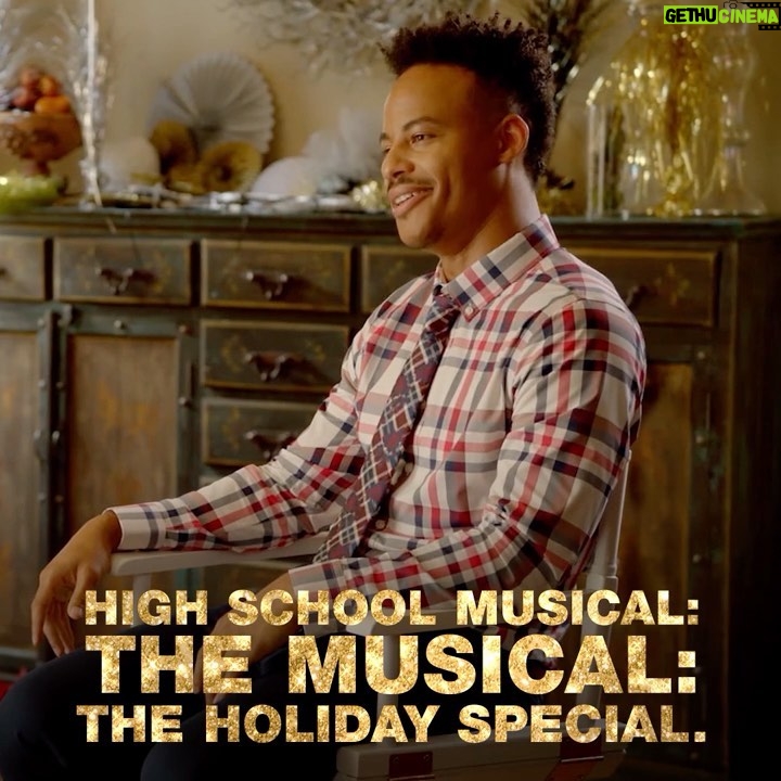 Mark St. Cyr Instagram - Took a break from rewatching the special for the 46719th time to post this 🎁 The holiday special is streaming now on @disneyplus #hsmtmts #disneyplus