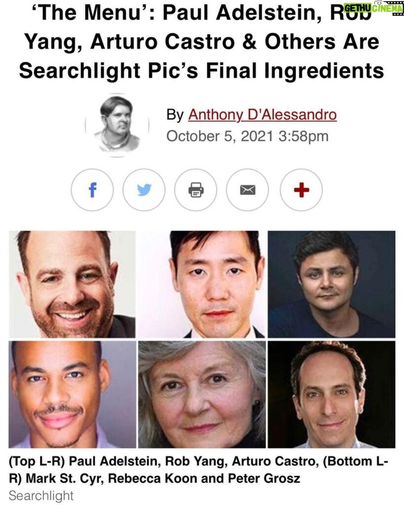 Mark St. Cyr Instagram - Stoked to finally share that I’ll be in the upcoming Fox Searchlight feature “The Menu” with some amazing fellow artists! Thank you to @ciaocassandra at @buchwaldtalent and @aburditt & @janeberliner at @authenticmgmt for championing me and finding all the best opportunities 🙏🏽🙏🏽🙏🏽