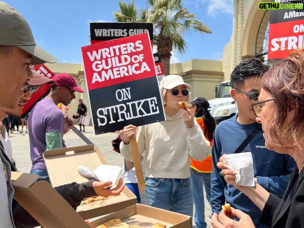 Mark St. Cyr Instagram - I stand in solidarity with the WGA 🪧 My fellow SAG-AFTRA actors, our opportunity to leverage the moment is now. If you haven’t voted “Yes” on the Strike Authorization Vote please do so *now* - the voting ends today at 5pm PST! It a “yes” vote does not mean we are striking. But it gives our negotiators confidence to stand and fight for what we need, knowing we can call a strike if the AMPTP tries to stonewall us on any of our needs; - better residuals to address the streaming business models - higher pay contracts instead of major studios using “new media” contracts to low ball actors - self tape regulations - audition compensation - better pension and healthcare access - protection from our likeness being stolen by A.I. and used without compensation Thank you to my friend Dan of @oliviarestaurant.la for helping me support writers on the picket lines who have supported me and all my fellow SAG-AFTRA actors throughout our careers. Go vote “Yes” now at SagAftra.org #wgastrike #sagaftra #unionstrong Los Angeles, California