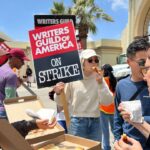 Mark St. Cyr Instagram - I stand in solidarity with the WGA 🪧 My fellow SAG-AFTRA actors, our opportunity to leverage the moment is now. If you haven’t voted “Yes” on the Strike Authorization Vote please do so *now* - the voting ends today at 5pm PST! It a “yes” vote does not mean we are striking. But it gives our negotiators confidence to stand and fight for what we need, knowing we can call a strike if the AMPTP tries to stonewall us on any of our needs; - better residuals to address the streaming business models - higher pay contracts instead of major studios using “new media” contracts to low ball actors - self tape regulations - audition compensation - better pension and healthcare access - protection from our likeness being stolen by A.I. and used without compensation Thank you to my friend Dan of @oliviarestaurant.la for helping me support writers on the picket lines who have supported me and all my fellow SAG-AFTRA actors throughout our careers. Go vote “Yes” now at SagAftra.org #wgastrike #sagaftra #unionstrong Los Angeles, California