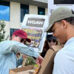 Mark St. Cyr Instagram - I stand in solidarity with the WGA 🪧 My fellow SAG-AFTRA actors, our opportunity to leverage the moment is now. If you haven’t voted “Yes” on the Strike Authorization Vote please do so *now* - the voting ends today at 5pm PST! It a “yes” vote does not mean we are striking. But it gives our negotiators confidence to stand and fight for what we need, knowing we can call a strike if the AMPTP tries to stonewall us on any of our needs; - better residuals to address the streaming business models - higher pay contracts instead of major studios using “new media” contracts to low ball actors - self tape regulations - audition compensation - better pension and healthcare access - protection from our likeness being stolen by A.I. and used without compensation Thank you to my friend Dan of @oliviarestaurant.la for helping me support writers on the picket lines who have supported me and all my fellow SAG-AFTRA actors throughout our careers. Go vote “Yes” now at SagAftra.org #wgastrike #sagaftra #unionstrong Los Angeles, California