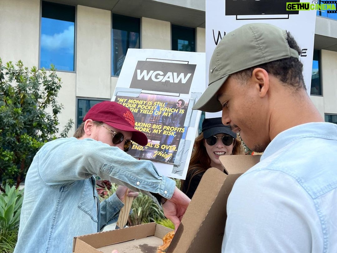 Mark St. Cyr Instagram - I stand in solidarity with the WGA 🪧 My fellow SAG-AFTRA actors, our opportunity to leverage the moment is now. If you haven’t voted “Yes” on the Strike Authorization Vote please do so *now* - the voting ends today at 5pm PST! It a “yes” vote does not mean we are striking. But it gives our negotiators confidence to stand and fight for what we need, knowing we can call a strike if the AMPTP tries to stonewall us on any of our needs; - better residuals to address the streaming business models - higher pay contracts instead of major studios using “new media” contracts to low ball actors - self tape regulations - audition compensation - better pension and healthcare access - protection from our likeness being stolen by A.I. and used without compensation Thank you to my friend Dan of @oliviarestaurant.la for helping me support writers on the picket lines who have supported me and all my fellow SAG-AFTRA actors throughout our careers. Go vote “Yes” now at SagAftra.org #wgastrike #sagaftra #unionstrong Los Angeles, California