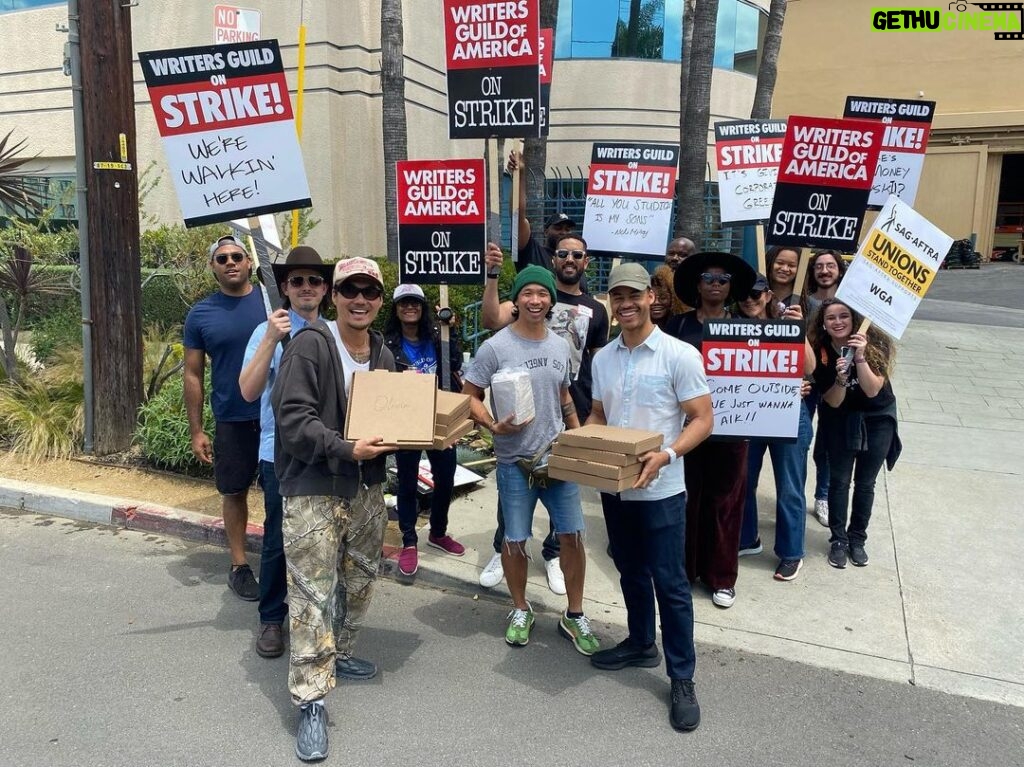 Mark St. Cyr Instagram - I stand in solidarity with the WGA 🪧 My fellow SAG-AFTRA actors, our opportunity to leverage the moment is now. If you haven’t voted “Yes” on the Strike Authorization Vote please do so *now* - the voting ends today at 5pm PST! It a “yes” vote does not mean we are striking. But it gives our negotiators confidence to stand and fight for what we need, knowing we can call a strike if the AMPTP tries to stonewall us on any of our needs; - better residuals to address the streaming business models - higher pay contracts instead of major studios using “new media” contracts to low ball actors - self tape regulations - audition compensation - better pension and healthcare access - protection from our likeness being stolen by A.I. and used without compensation Thank you to my friend Dan of @oliviarestaurant.la for helping me support writers on the picket lines who have supported me and all my fellow SAG-AFTRA actors throughout our careers. Go vote “Yes” now at SagAftra.org #wgastrike #sagaftra #unionstrong Los Angeles, California