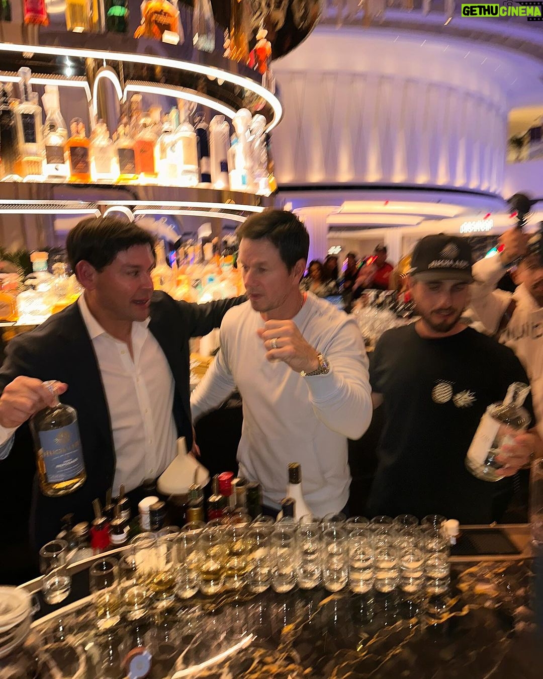 Mark Wahlberg Instagram - Flecha Boys. #DrinkFlechaAzul Fontainebleau Resort Las Vegas