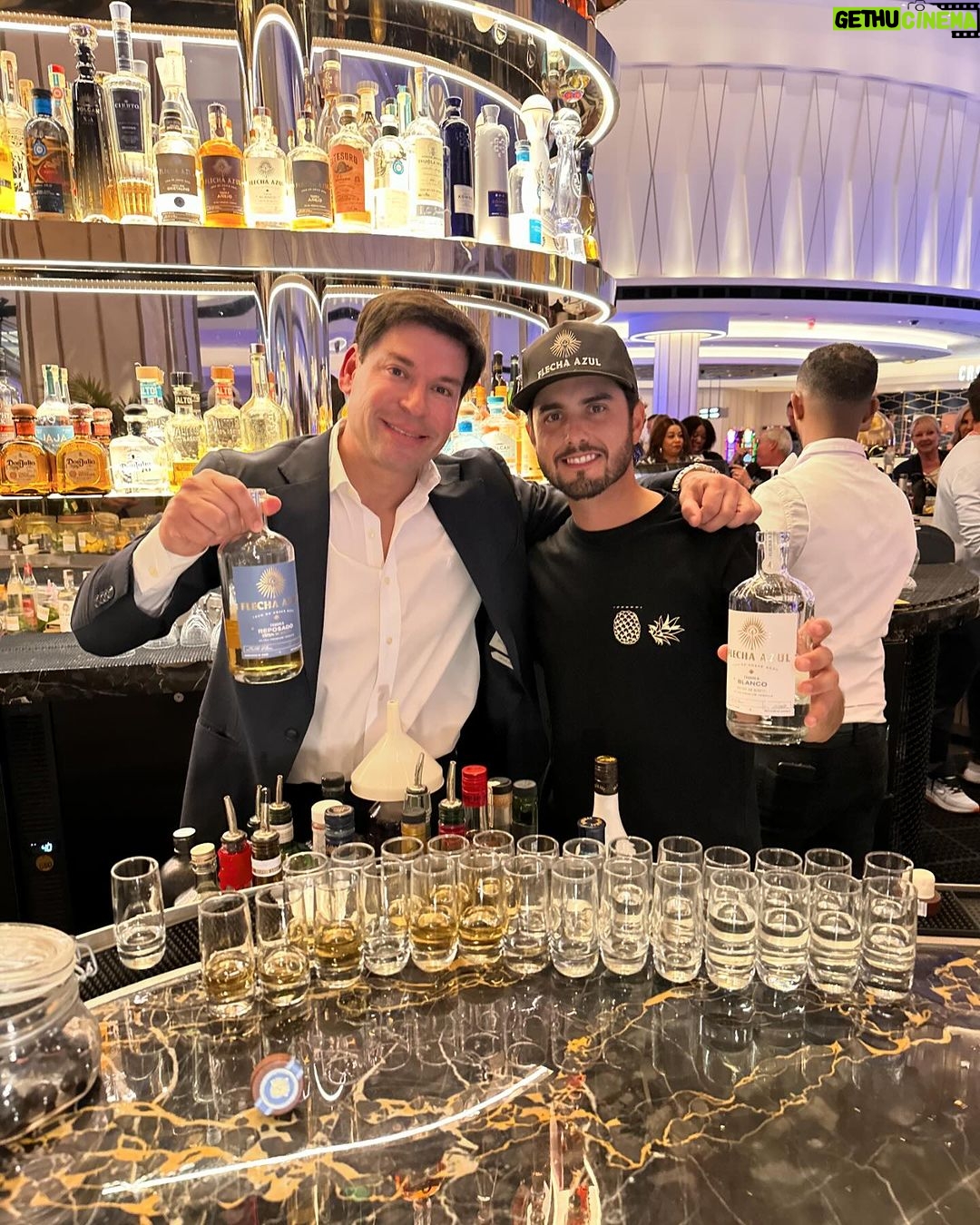 Mark Wahlberg Instagram - Flecha Boys. #DrinkFlechaAzul Fontainebleau Resort Las Vegas