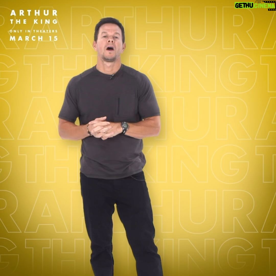 Mark Wahlberg Instagram - Get inspired with #MotivationalMuttday! #ArthurTheKing is only in theaters March 15th. 🐶 @arthurthekingmovie