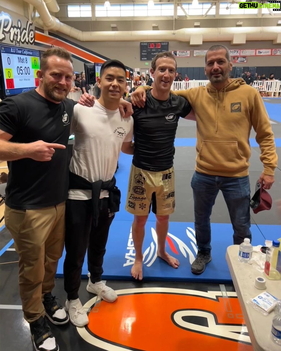 Mark Zuckerberg - 568.9K Likes - Competed in my first jiu jitsu tournament and won some medals 🥇🥈 for the Guerrilla Jiu Jitsu team. Thanks to @davecamarillo @khaiwu @intense0ne for training me!
