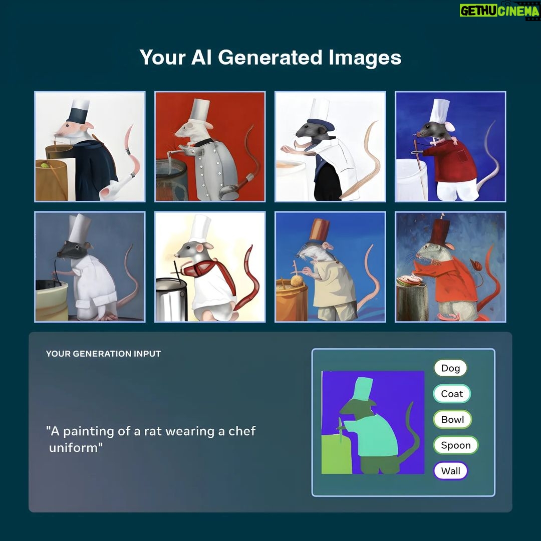 Mark Zuckerberg Instagram - I'm pretty excited about AI-generated art. Our research team built a prototype that lets you use a simple sketch alongside text to generate images. Tools like this will be great for creators, especially as they build out immersive 3D worlds.