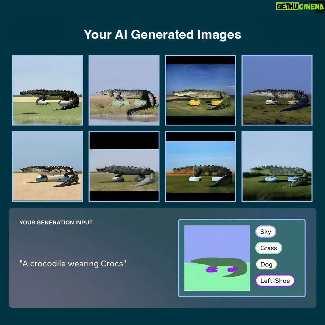 Mark Zuckerberg Instagram - I'm pretty excited about AI-generated art. Our research team built a prototype that lets you use a simple sketch alongside text to generate images. Tools like this will be great for creators, especially as they build out immersive 3D worlds.