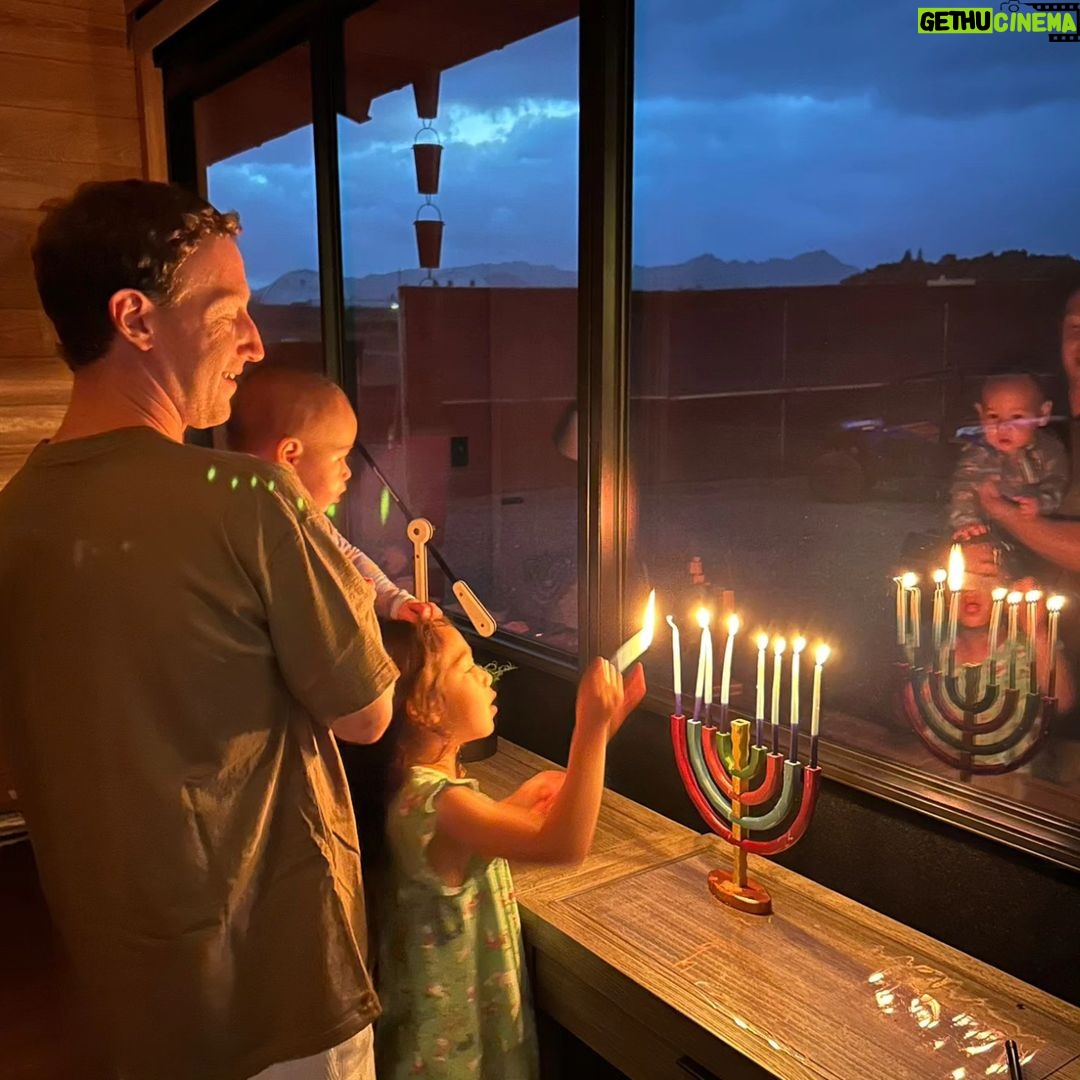 Mark Zuckerberg Instagram - Baby Aurelia's first Hanukkah. It's especially meaningful after Priscilla's conversion to Judaism last year. The story of Hanukkah is about miracles. May light always overcome darkness.