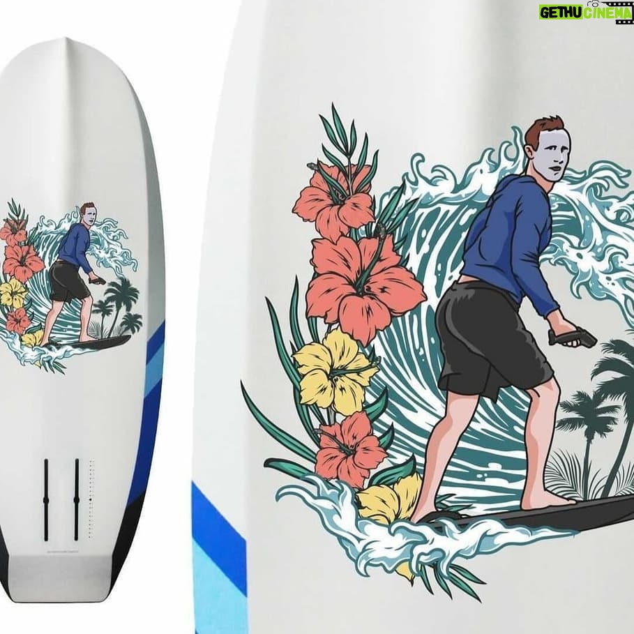 Mark Zuckerberg Instagram - Thanks @adam.the.creator for designing my next board. The sun never stood a chance.