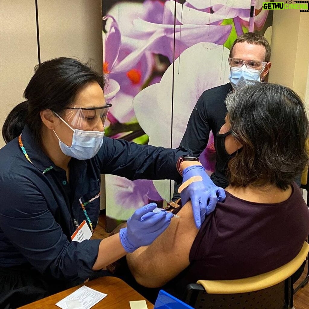Mark Zuckerberg Instagram - Grateful to be able to personally contribute to Kauai's vaccination efforts today. Priscilla gave almost 100 shots and I helped families get set up at the clinic. Thanks to all the doctors and nurses who do this every day! Wilcox Health