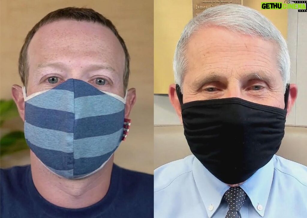 Mark Zuckerberg Instagram - Reminder from Dr. Fauci: wear a mask!