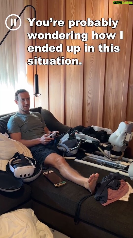 Mark Zuckerberg Instagram - Recovery is going well so far. But for those wondering how I got here... 🙃