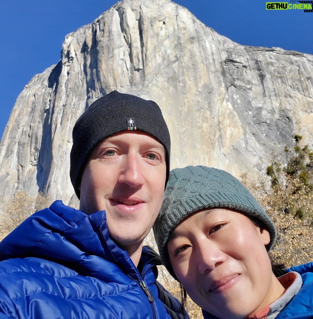 Mark Zuckerberg - 509K Likes - Beautiful weekend outdoors. I love our national parks. I can't imagine climbing this though.