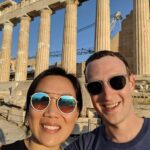 Mark Zuckerberg Instagram - Celebrating 7 years of happy marriage at the temple for the goddess of wisdom. Parthenon