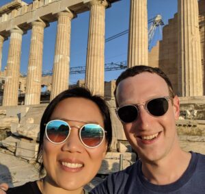 Mark Zuckerberg Instagram - Celebrating 7 years of happy marriage at the temple for the goddess of wisdom.