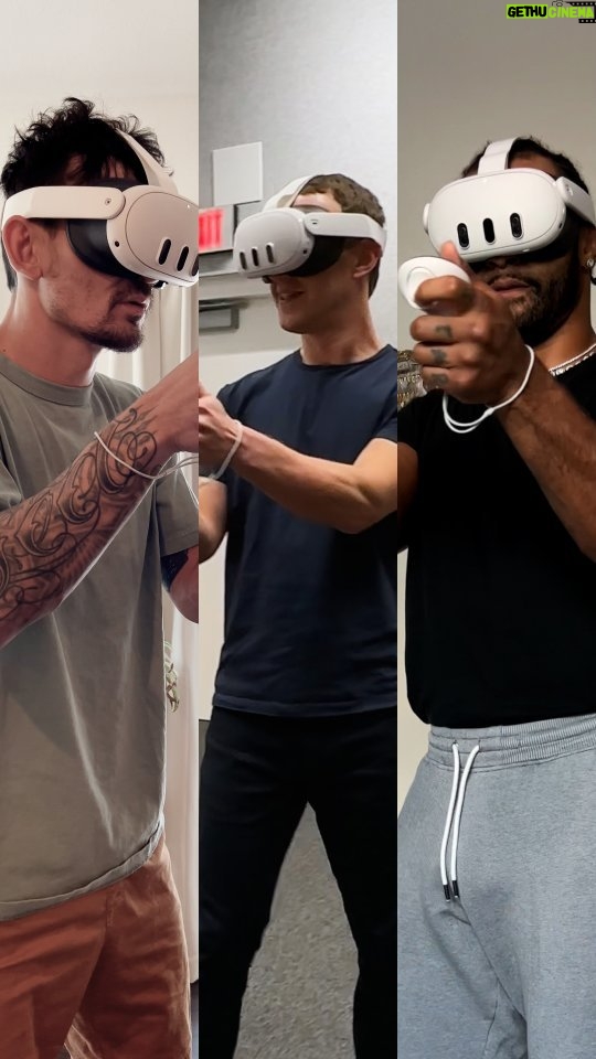 Mark Zuckerberg Instagram - Good times playing Super Rumble on Quest 3 with @blessedmma and @mikedavismma and competing for the new smoking ribs! 😂