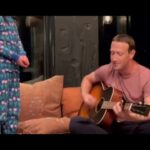 Mark Zuckerberg Instagram - Throwback to singing one of Max's favorite songs. I recently tested this video with a new AI model that learns about the world by watching videos. Without being trained to do this, our AI model predicted my hand motion as I strummed chords. Swipe to see the results...
