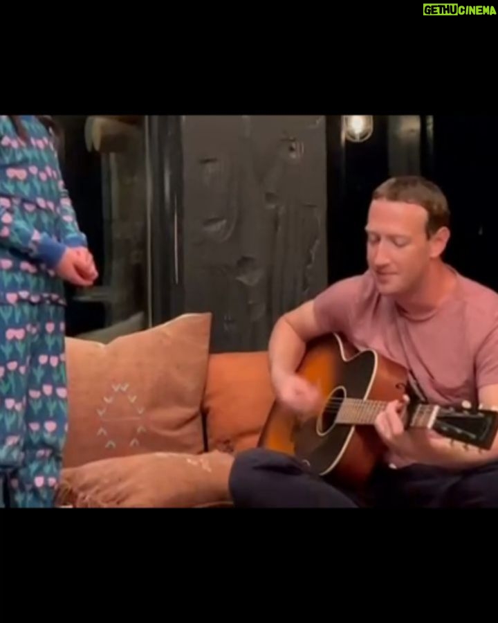 Mark Zuckerberg Instagram - Throwback to singing one of Max's favorite songs. I recently tested this video with a new AI model that learns about the world by watching videos. Without being trained to do this, our AI model predicted my hand motion as I strummed chords. Swipe to see the results...