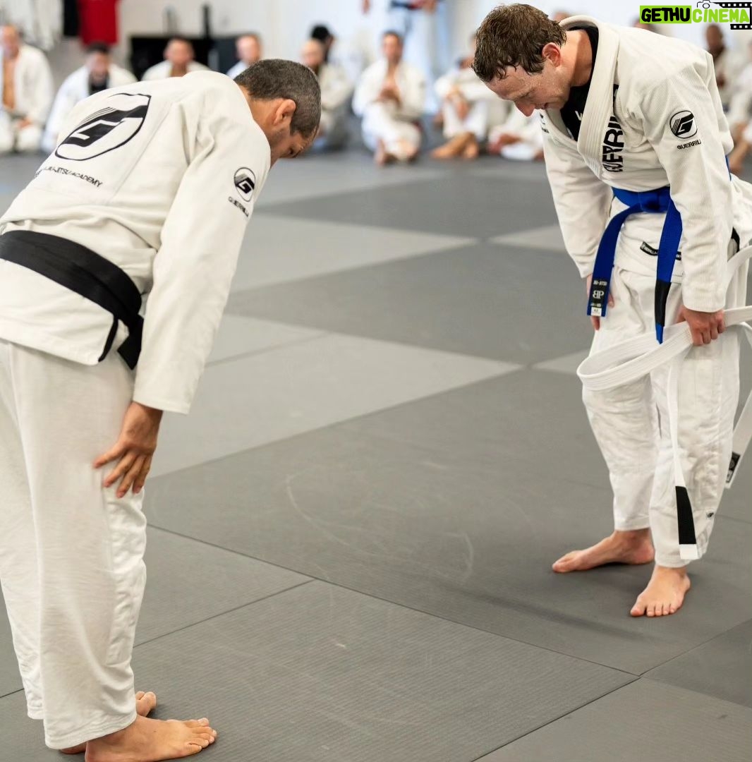 Mark Zuckerberg Instagram - Congrats @davecamarillo on your 5th degree black belt. You're a great coach and I've learned so much about fighting and life from training with you. Also honored to be promoted to compete at blue belt for @guerrillajjsanjose team.