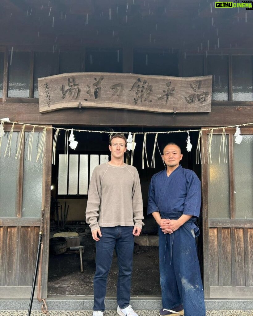 Mark Zuckerberg Instagram - Really special afternoon learning about making katanas with master akihira.kokaji -- thank you for sharing your craft with us!
