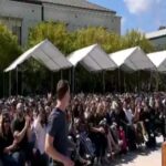 Mark Zuckerberg Instagram - Great to be back in person in Hacker Square for Meta's All Hands! So much energy and excitement for building the future of human connection together. 1 Hacker Way