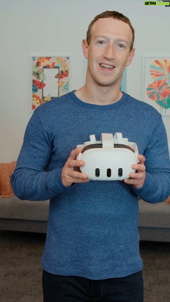 Mark Zuckerberg Instagram - An early look at some mixed reality experiences on Quest 3.
