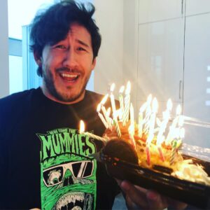 Markiplier Instagram - Guess who’s brilliant idea it was to stick 29 candles in a single slice of cheesecake?
...
...
...yeah ok it was my idea...