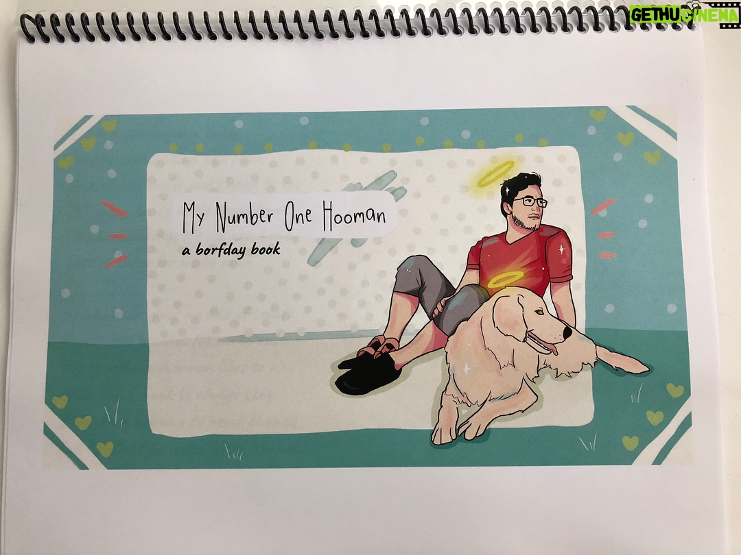 Markiplier Instagram - Amy organized a project with a bunch of artists/authors (captioned on image 10) to make me the best birthday present I’ve ever seen. It’s a book written by Chica about her “Number One Hooman” For those of you who don’t know Amy is the absolute best at gifting in the entire world and this was the most heartwarming present I could have ever asked for. I love my girls so damn much! Not all pages were able to fit in this post but I wanted to share what I could!
