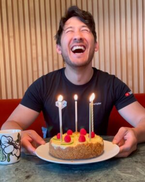 Markiplier Instagram - BIRTHDAY BIRTHDAY. it is MY BIRTHDAY!! Amy made me a key lime cheesecake and I ate it for breakfast because SHUT UP IT IS MY BIRTHDAY!!