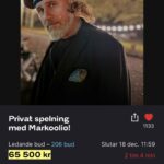 Marko Lehtosalo Instagram - 2 timmar kvar av auktionen på mitt gig på tradera i förmån för musikhjälpen. In & buda!