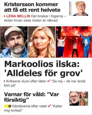 Marko Lehtosalo Instagram - Det jag menar med texten är grov är att jag tycker den är ett personangrepp. Icke humoristisk och osmakligt sådant. Fick frågan om nya texten via mitt förlag och jag svarade -Nej 

Men dom valde att köra ändå. Får se vart detta slutar. Säkert med ingenting. 

Men jag tänker inte sitta och hålla käften om jag anser att min musik används felaktigt. 

Japp, nu ska jag gubbsura lite till. Godnatt 😄