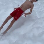 Marko Lehtosalo Instagram - När skolan är stängd pga snöoväder och man tror man slipper fysisk fostran hemma.