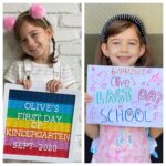 Marla Sokoloff Instagram – Sign of the times. 🌈 First day of school vs. last day of school. 
So proud of these two and their ability to be flexible and still shine; their willingness to go with the flow when the unknown was scary; and their uncanny skill of being able to laugh and have fun despite the craziness in their lives. Finally, I’m proud of myself for losing this rainbow letter board in nine short months!
.
.
.
#lastdayofschool #schoolsout #summertime #goodbyekindergarten #goodbyethirdgrade