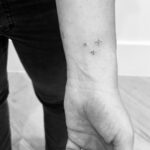 Marla Sokoloff Instagram - ✨Three stars for my girls. A big one, a medium one, and a small one for our new tiny girl. I love the placement as much as the design, so when I lose sight of things I can look down and be reminded of what’s most important in my life. Thank you @cachotattoo for literally gracing me with not only your talent but your kind and gentle soul. (And patience!) Big thanks to my girls at @goodcarmastudio for making the connection. ✨ #sorrymom