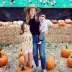 Marla Sokoloff Instagram – 🎃 First patch experience for my sweet baby pumpkin. OG pumpkins had fun too. 🎃 Toluca Lake Pumpkin Festival / Christmas Trees