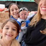 Marla Sokoloff Instagram – 🎃 First patch experience for my sweet baby pumpkin. OG pumpkins had fun too. 🎃 Toluca Lake Pumpkin Festival / Christmas Trees