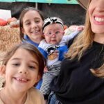 Marla Sokoloff Instagram - 🎃 First patch experience for my sweet baby pumpkin. OG pumpkins had fun too. 🎃 Toluca Lake Pumpkin Festival / Christmas Trees